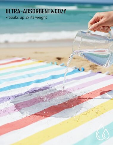 Yongoes Oversized Turkish Beach Towel Blanket Cotton Giant XL Sandproof Towels Huge Linen XXL Extra Large Big Throw Quilt Blankets for Adults Cloud Travel Camping Glamping Accessories Essentials in Saudi Arabia