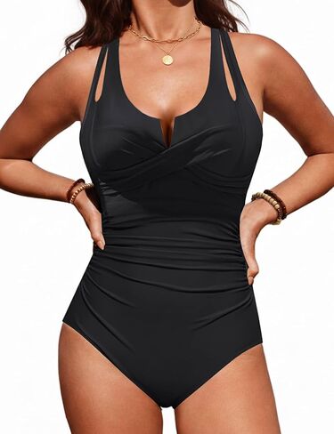 CiCiBird Women Tummy Control One Piece Swimsuits Slimming Push Up Bathing Suit Double Straps Swimwear in Saudi Arabia