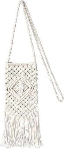 Eiyye Boho Purse Crochet Women's Crossbody Handbags Handmade Purse with Tassel, Lightweight Shoulder Bag Mini Bag in Kuwait