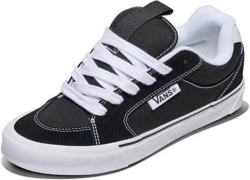 VANS Unisex Chukka Push Shoe | Y2K Skate Inspired Chunky Fashion Sneakers for Men & Women, Black/White, 6.5/8 in Saudi Arabia