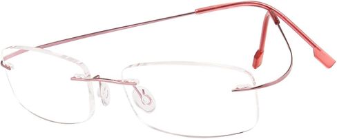 Poxas Memory Titanium Frameless Lightweight Reading Glasses Hingeless Flexibled Frames for Mens Womens in Saudi Arabia