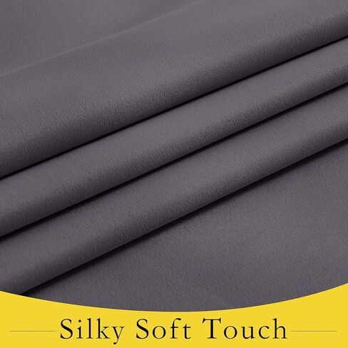 French Door Curtains, Privacy Room Darkening Door Curtains for Window, 12 X 72 Inch Long Thermal Insulated Soor Shade Window Sidelight Shades for Bedroom, 1 Panel, Grey in Saudi Arabia
