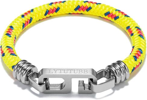 سوار حبل من LYTUTUBB للرجال والنساء - مشبك من الفولاذ المقاوم للصدأ مقاوم للماء والبهتان مصنوع يدويًا - فكرة هدية للارتداء اليومي، والرياضات الخارجية in Kuwait