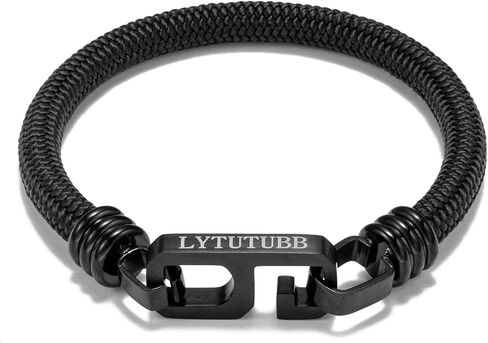 سوار حبل من LYTUTUBB للرجال والنساء - مشبك من الفولاذ المقاوم للصدأ مقاوم للماء والبهتان مصنوع يدويًا - فكرة هدية للارتداء اليومي، والرياضات الخارجية in Kuwait