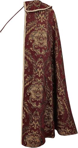 أزياء Cosearlm Tudor Cape في العصور الوسطى وعصر النهضة للرجال زي نوبل تيودور كينج عباءة نصف الكتف in Kuwait