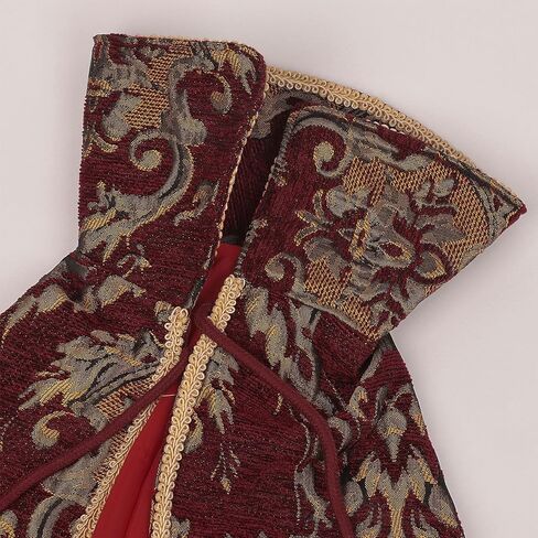 أزياء Cosearlm Tudor Cape في العصور الوسطى وعصر النهضة للرجال زي نوبل تيودور كينج عباءة نصف الكتف in Kuwait