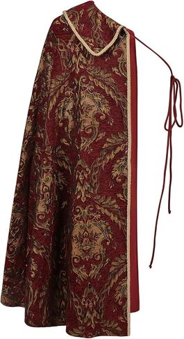 أزياء Cosearlm Tudor Cape في العصور الوسطى وعصر النهضة للرجال زي نوبل تيودور كينج عباءة نصف الكتف in Saudi Arabia