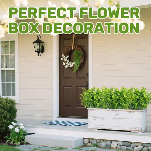 4PCS Small Fake Plants Decor - RAINFLOW Artificial Plants Indoor Outdoor Decor Artificial Grass Greenery Stems for Office Decor Wedding Decorations Centerpiece Table Decorations House Plants 13.3IN in Saudi Arabia