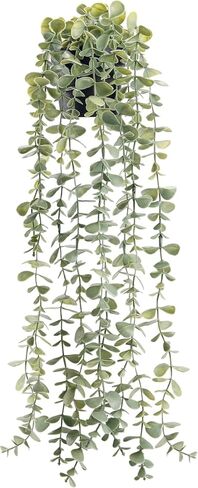 Fake Plants Hanging Artificial Potted Faux Eucalyptus Plants for Vintage Boho Farmhouse Bathroom Office Desk Wall Book Shelf Room Accessories Decor Indoor in Saudi Arabia