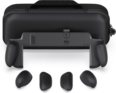 by Skull & Co. NeoGrip: an Ergonomic Grip Hard Shell with Replaceable Grips [to fit All Hands Sizes] for Nintendo Switch 2 - Black in Kuwait