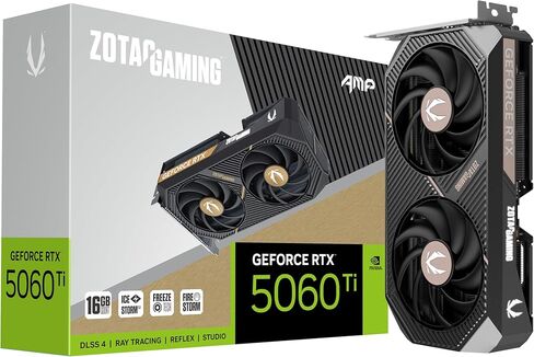 Zotac Gaming Geforce RTX 5060 TI 16GB AMP DLSS 4 16GB GDDR7 128-BIT 28 GBPS PCIE 5.0 GRASES in Kuwait