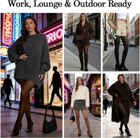 Fleece Lined Tights Women, Thick Warm Sheer Tights for Women, Fake Translucent Winter Pantyhose Thermal Leggings in Saudi Arabia