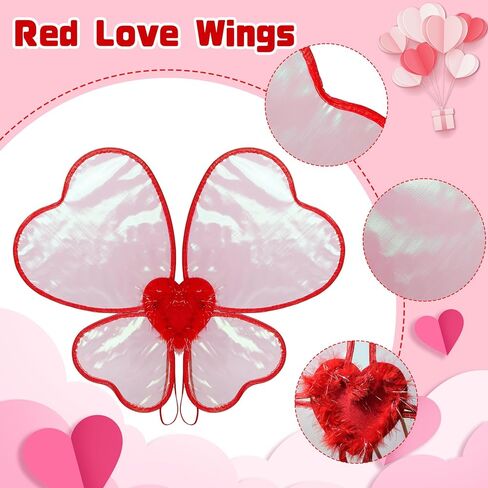 Cupid Cosplay Heart Bow and Arrow Glasses, Valentine's Day Halloween Angel Wings Love Cosplay Party Accessories in Saudi Arabia