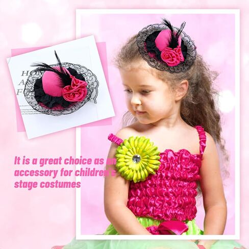 inSowni 6 Pieces Feather Mini Fascinator Hats in Saudi Arabia