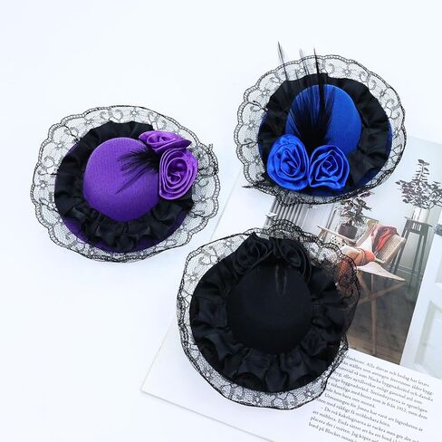 inSowni 6 Pieces Feather Mini Fascinator Hats in Saudi Arabia