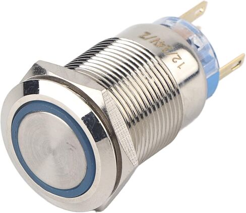 Waterproof Led Push Switch, On Off Switch 12v, Latching Push Button Switch, Stainless Steel Self Locking Push Switch, 1NO1NC(Blue) in Saudi Arabia