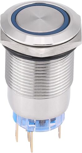 Waterproof Led Push Switch, On Off Switch 12v, Latching Push Button Switch, Stainless Steel Self Locking Push Switch, 1NO1NC(Blue) in Saudi Arabia