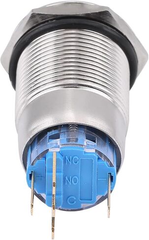 Waterproof Led Push Switch, On Off Switch 12v, Latching Push Button Switch, Stainless Steel Self Locking Push Switch, 1NO1NC(Blue) in Saudi Arabia