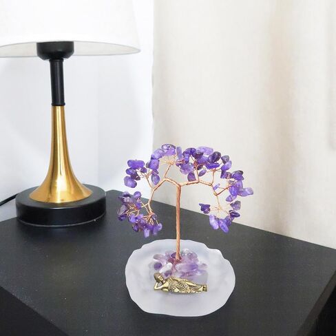 AMEQUOISE Crystal Tree of Life with Mini Buddha, Natural Healing Crystal Tree Gifts for Women, Indoor Décor for Positive Energy, Good Luck, Zen, Home & Office Desk, Yoga & Mediation in Saudi Arabia