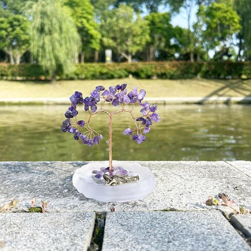 AMEQUOISE Crystal Tree of Life with Mini Buddha, Natural Healing Crystal Tree Gifts for Women, Indoor Décor for Positive Energy, Good Luck, Zen, Home & Office Desk, Yoga & Mediation in Saudi Arabia