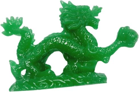 DMtse Chinese Feng Shui Dragon Lucky Jade Color Figurine Statue for Luck & Success 4 inch Long in Saudi Arabia