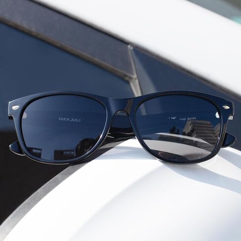 MAXJULI Polarized Sunglasses for Big Wide Heads Men TR90 Ultralight UV400 Protection Glasses 8139 in Saudi Arabia