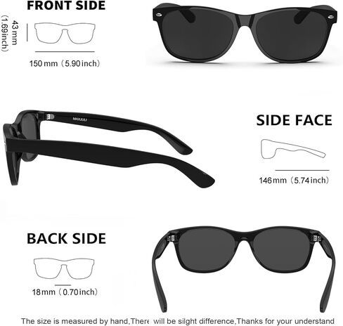 MAXJULI Polarized Sunglasses for Big Wide Heads Men TR90 Ultralight UV400 Protection Glasses 8139 in Saudi Arabia