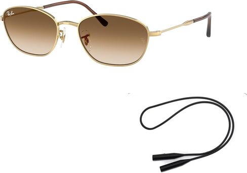 حزمة النظارات الشمسية Ray-Ban RB3749: RB 3749 001/51 Arista/Clear Gradient Brown Crystal Standard ومقود سيليكون عالمي مضاد للانزلاق in Saudi Arabia