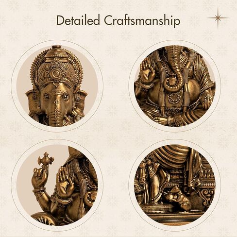 SILAII Lord Ganesha Divine Sculpture - 6 Inches, Handmade Home Decor Idol for Spiritual and Gifting Purposes in Saudi Arabia