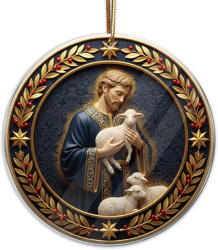 Nativity Scene Ornament, Angel Christmas Ornaments 2025, Nativity Christmas Ornament, Religious for Tree Home Christian Faith Gift for Family, Friends, and Church Members in Saudi Arabia