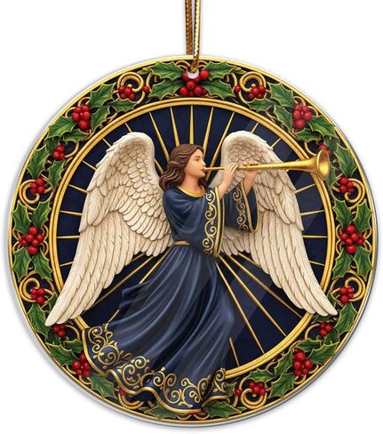 Nativity Scene Ornament, Angel Christmas Ornaments 2025, Nativity Christmas Ornament, Religious for Tree Home Christian Faith Gift for Family, Friends, and Church Members in Saudi Arabia
