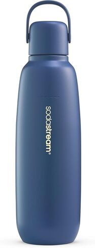 SodaStream - Fizz & Go Cool Bottle | Stainless Steel Carbonating Water Bottle | Keeps Drinks Cold 12 Hrs | Cupholder Friendly | Compatible with Pink CO2 cylinder machines | Sand color | 30.4 oz in Saudi Arabia