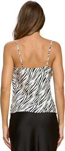 RENEEC. Women's Silky Satin Sleeveless Soft Spaghetti Strap Camisole Top - Made in USA in Saudi Arabia