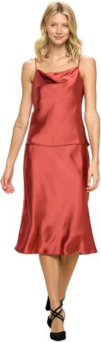 RENEEC. Women's Silky Satin Sleeveless Soft Spaghetti Strap Camisole Top - Made in USA in Saudi Arabia