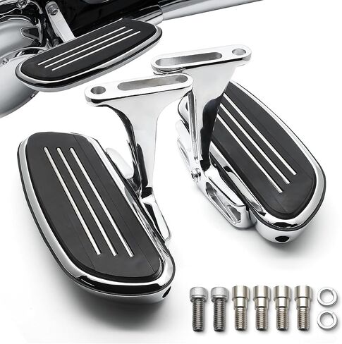 MZS Motorcycle Passenger Floorboards, 1993-2024 Touring Passenger Foot Pegs Rear Footboards Floor Boards Mount Bracket Kit Black Compatible with Road Glide King Electra Street Glide Ultra Limited in Kuwait