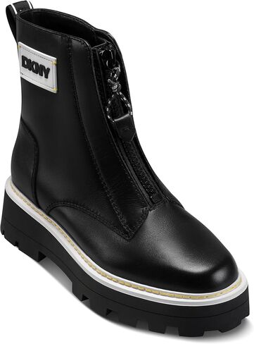 DKNY Women's Shayden Lug Sole Bootie with Zipper Detail Fashion Boot in Saudi Arabia