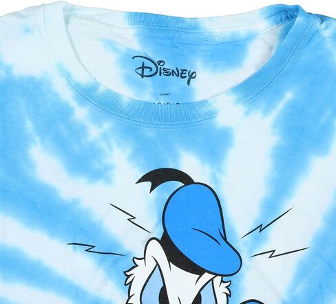 Disney Donald Duck Men's Angry Walk Spiral Tie-Dye Design Adult Short Sleeve Crewneck T-Shirt in Saudi Arabia