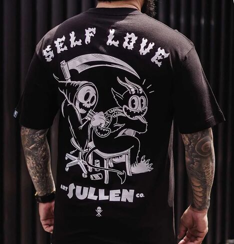 Sullen Men's Self Love Artist Series Tattoo Lifestyle Graphic Premium Short Sleeve Tee Black in Saudi Arabia