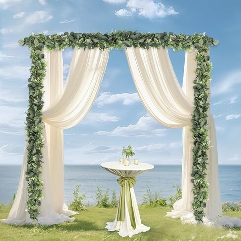GOVIRAYE 6FT Artificial Eucalyptus Garland – Non-Shedding Greenery Vine for Farmhouse, Wedding & Home Decor in Saudi Arabia