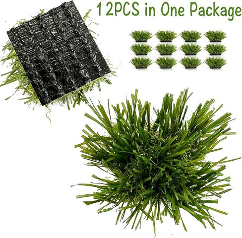 KuGuo Mini Plastic Artificial Weeds Tufts DIY Fake Grass Clusters for Home Decoration (Buffalo Grass, 12PCS) in Saudi Arabia