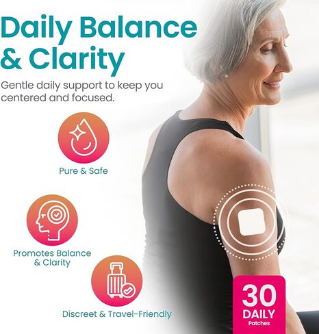 Healthogenics Menopause Day Relief Patch – Doctor-Formulated Transdermal Patch with Vitamin D3, Black Cohosh & Herbal Blend – Natural Support for Menopause Empowerment, 30-Day Supply in Saudi Arabia