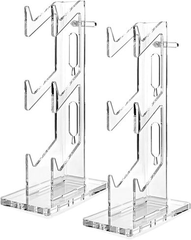 Controller Stand 3 Tiers, Universal Acrylic Controller Holder Headphone Stand, Headset Holder, Compatible with Xbox PS5 PS4 Nintendo Switch, Desk Mounts for Controller,Black in Saudi Arabia