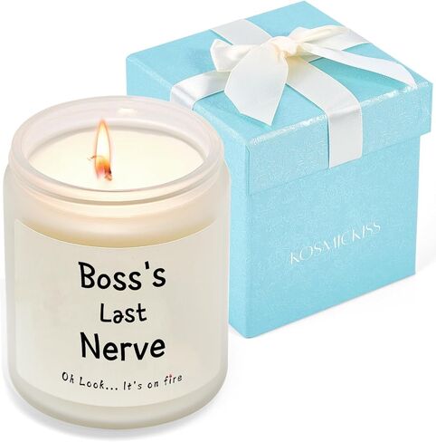 Boss Gifts for Women Men, Best Lady Boss Day Gifts for Women, Birthday Retirement Thanksgiving Christmas Gift for Bosses Woman Men Coworker Lavender Soy Wax Candle Appreciation Present in Saudi Arabia