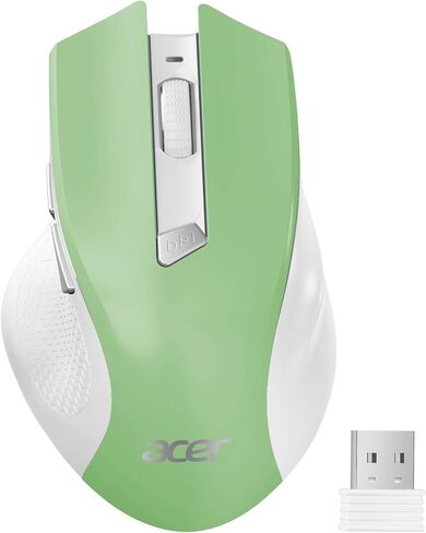 acer Wireless Mouse for Laptop, 2.4GHz Computer Mouse 3 Adjustable DPI Office Cordless USB Mice with USB-A Receiver, 6 Buttons, 1600 DPI, Compatible with PC, Laptop, Desktop, Windows, Chromebook in Saudi Arabia