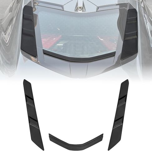 أغطية تنفيس خليج المحرك الخلفي لتناسب الغسيل لكورفيت C8 Stingray Z51 Coupe 2020-2024 Z06/E-Ray 2023-2024 ، كتل تنفيس النافذة الخلفية أثناء الغسيل ، حماية Back Engine Bay. in Kuwait