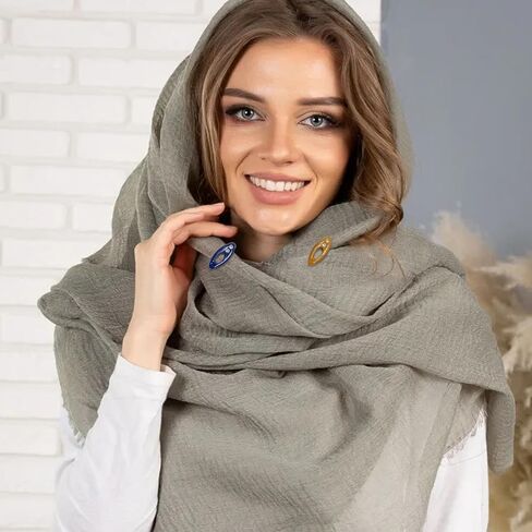 12PCS Hijab Pins for Women – Non-Slip Scarf Pins and Clips in Fashion Colors, Secure Fasteners for Hijabs, Shawls, and Scarves – Fabric-Friendly Design in Saudi Arabia