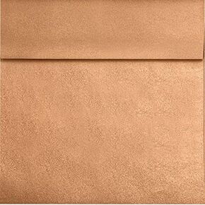 مغلفات دعوة مربعة من LUXPaper | قشر واضغط | 6 بوصة × 6 بوصة | فضي ميتاليك | 80 رطل. نص | 50 الكمية in Saudi Arabia