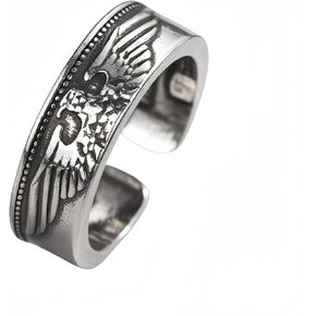 German Mark Silver Coin Ring – Handmade Adjustable Coin Ring (1935‑1939) Eagle Pattern Ring for Women & Men in Saudi Arabia