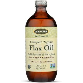 النباتات - زيت الكتان - بذور بارد ، غير مكرر ، زيت بذور الكتان العضوي - يحتوي على أوميغا 3 و أوميغا 6 - غير المعدلة وراثيا وخالية من الغلوتين - حافظ على مبرد - 32 فلوريدا. أوز. زجاجة زجاج العنبر in Kuwait