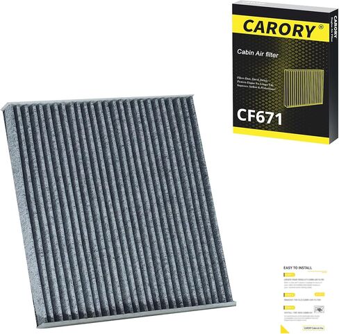 Cabin Air Filter w/Activated Carbon for Select 2007-2016 Hyundai, Kia Models - Accent, Elantra, Elantra Coupe, Elantra Gt, Forte, Forte Koup, Forte5, Rondo, CF10728, 97133-2H001 in Kuwait